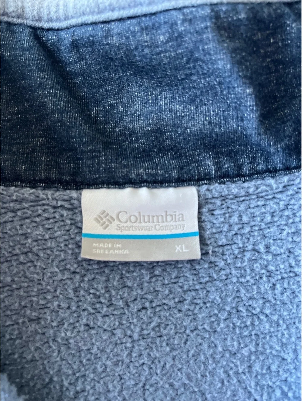 Columbia Light Blue Half-Zip Pullover Sweatshirt Men’s XL